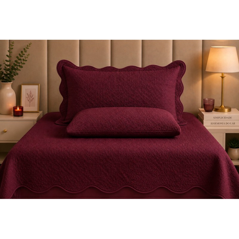 COLCHA KING SIENA 260X280 *5239103 VINHO