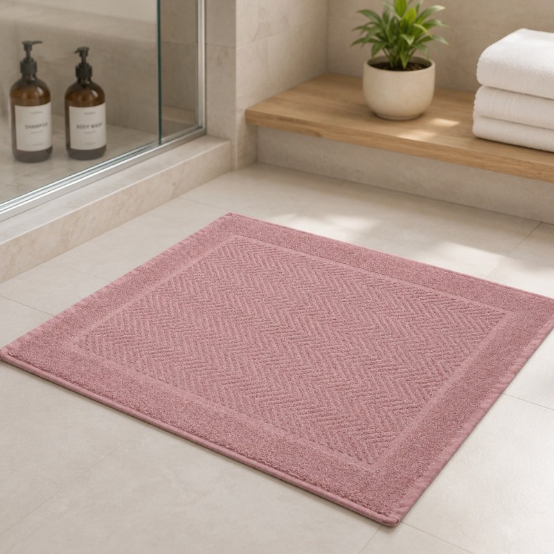 TOALHA PISO MYKONOS CORTTEX 50X70 ROSA