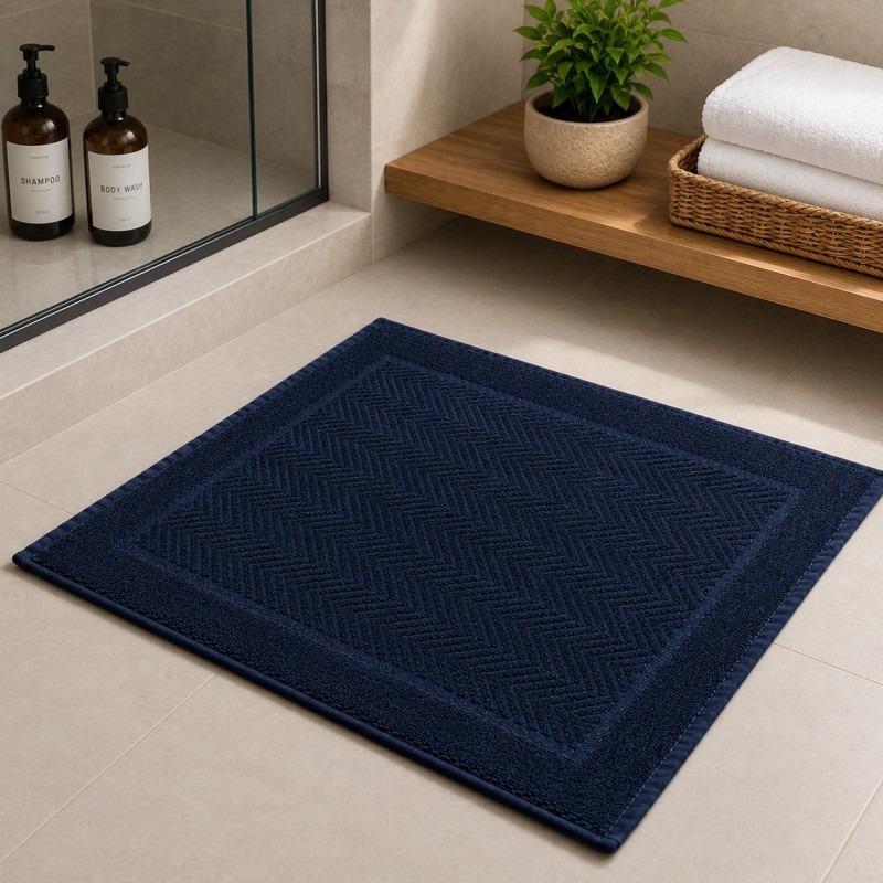 TOALHA PISO MYKONOS CORTTEX 50X70 MARINHO