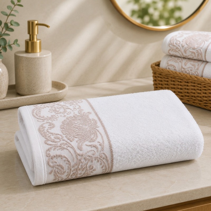 TOALHA ROSTO LOUISE CORTTEX 50X70 BRANCO