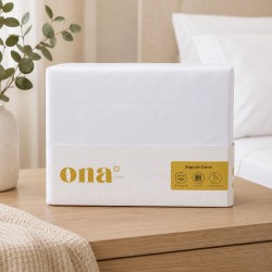 JOGO CAMA QUEEN 230 FIOS 4PCS 40 ALT 240X260 ONA BRANCO