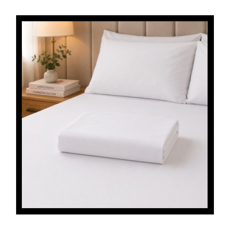 LENCOL QUEEN 240X250 AVULSO 230 FIOS ONA BRANCO