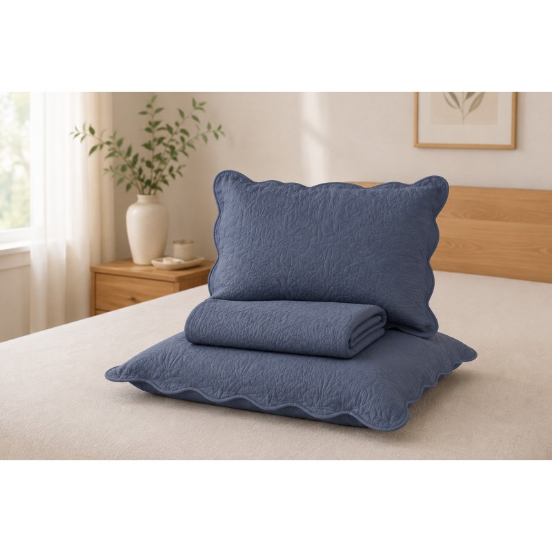 COLCHA QUEEN SIENA 240X260  AZUL
