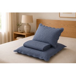 COLCHA QUEEN SIENA 240X260  AZUL