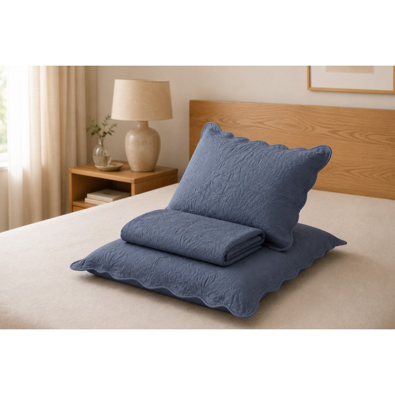 COLCHA QUEEN SIENA 240X260  AZUL