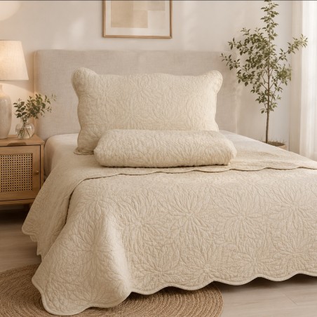 COLCHA QUEEN SIENA 240X260 BEGE