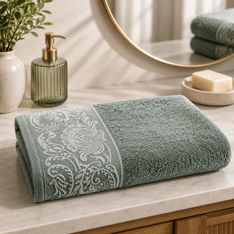 TOALHA BANHO LOUISE CORTTEX 70X140  VERDE