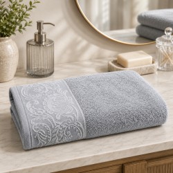 TOALHA BANHO LOUISE CORTTEX 70X140  CINZA