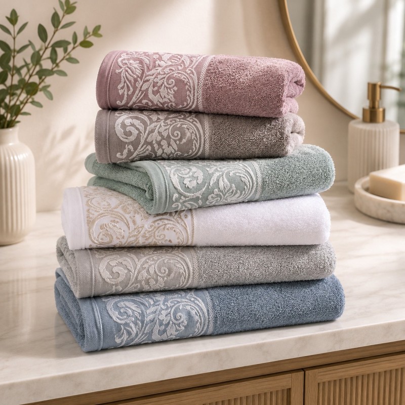 TOALHA BANHO LOUISE CORTTEX 70X140  CINZA