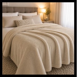 MANTA CASAL LUMI ONA 180X220 BEGE