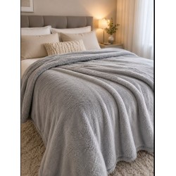 MANTA CASAL LUMI ONA 180X220 CINZA 