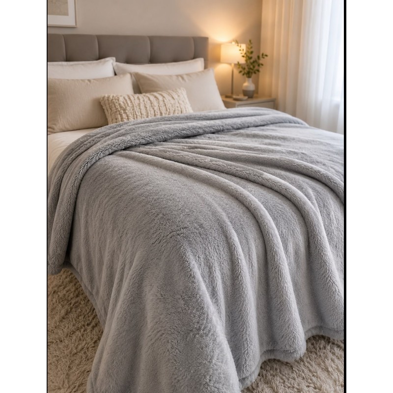 MANTA CASAL LUMI ONA 180X220 CINZA 
