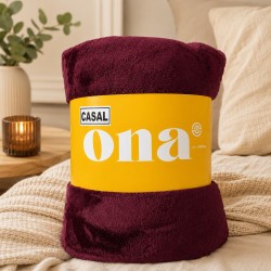 MANTA CASAL LUMI ONA 180X220 VINHO