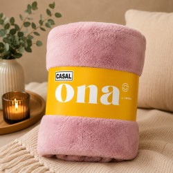 MANTA CASAL LUMI ONA 180X220 ROSA BEBE