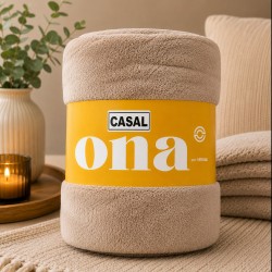 MANTA CASAL LUMI ONA 180X220 BEGE