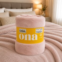MANTA CASAL LUMI ONA 180X220 ROSA CHA