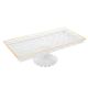 Travessa p/Servir Cristal CPE e Fio Dourado Diamond - Lyor
