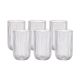 JOGO 6 COPOS CAMERATTA VIDRO C/BORDA DOURADA 425ML A12.8CM *29062 L'HERMITAGE