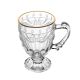 Caneca de Cristal c/Fio de Ouro