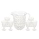 JOGO 7PCS CRISTAL JARRA C/6 TACAS LILE 1.1L/200ML LYOR *6869