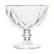 Taça de Vidro Com Fios de Ouro Para Sobremesa Diamond - Lyor 