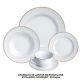 APARELHO JANTAR ESTALEIRO PORCELANA DOURADO 20PCS *ST67659