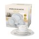 APARELHO JANTAR ESTALEIRO PORCELANA DOURADO 20PCS *ST67659