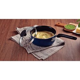 PANELA TUNIS ALUMINIO C/REV CERAMICO/SILICONE 16CM 1.35L TRAMONTINA ROSA TRUFADO *28723416-0