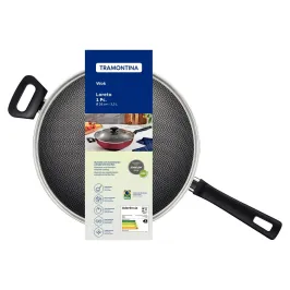 Wok Loreto de Aluminio Com Tampa de Vidro  28CM 3.3L - Tramontina